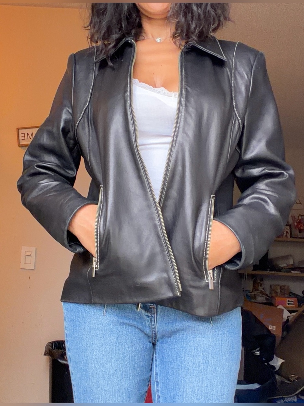 Avanti Genuine Leather Jacket- size medium